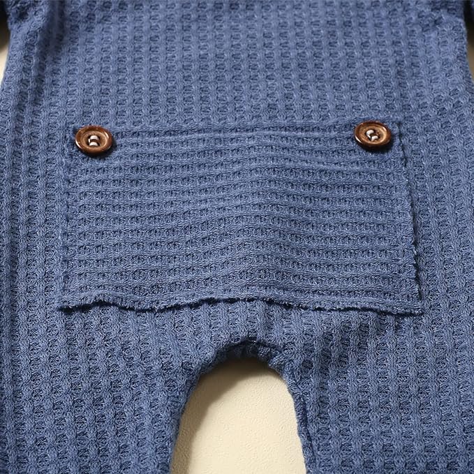 Babymoon Stretchable Bodysuit & Cap New Born Outfits Costumes | Blue | 0-1 Month