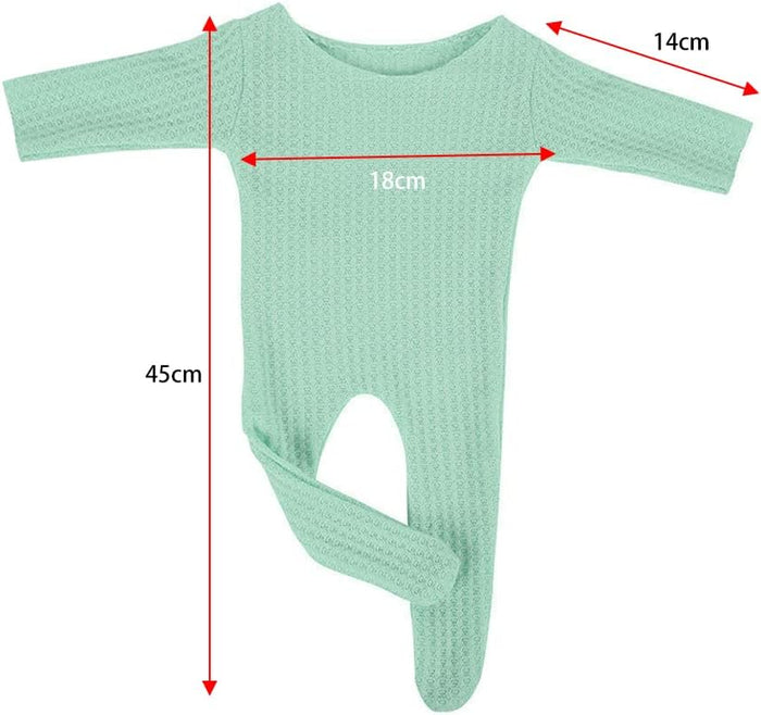 Babymoon Stretchable Bodysuit & Cap New Born Outfits Costumes | Green | 0-1 Month