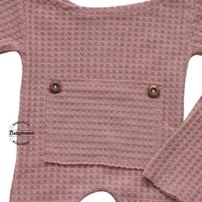 Babymoon Stretchable Bodysuit & Cap New Born Outfits Costumes | Pink | 0-1 Month
