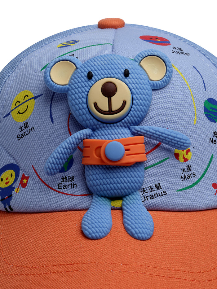 Babymoon Teddy Summer Cap Hat For Baby Kids - Blue