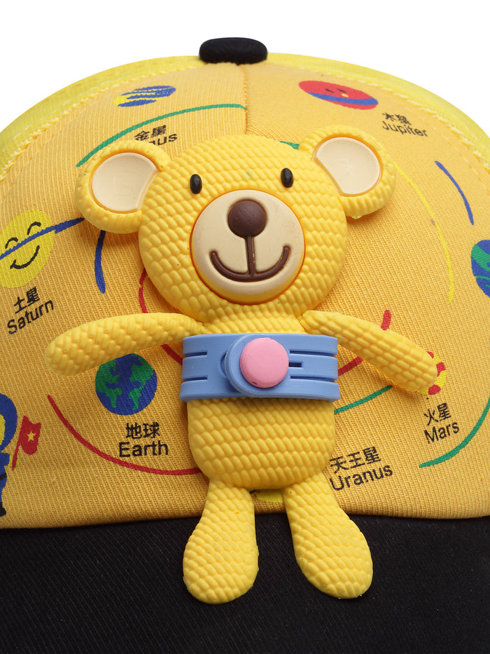 Babymoon Teddy Summer Cap Hat For Baby Kids - Yellow