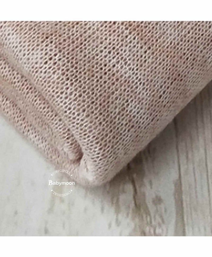 Babymoon Textured Stretchble Baby Photography Shoot Wrap Cloth With Hairband - Brown
