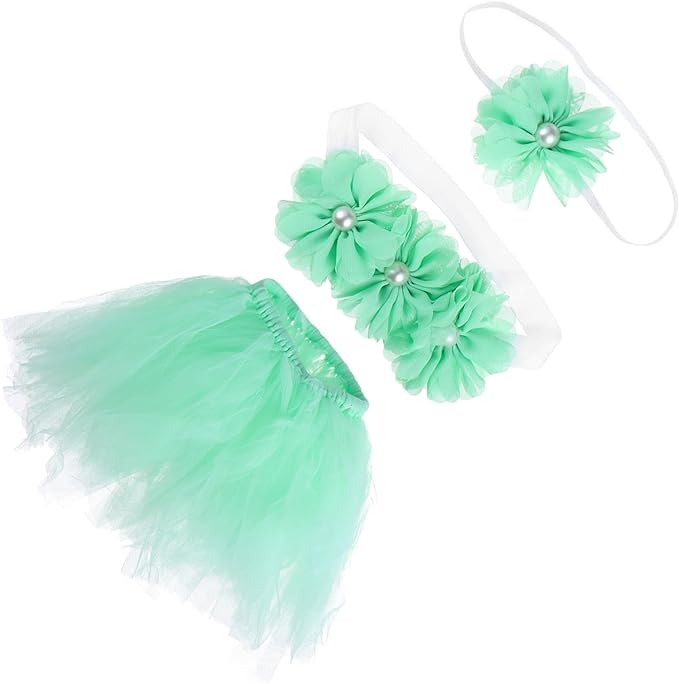 Babymoon Tutu Skirt Newborn Photography Outfit Costume - Green