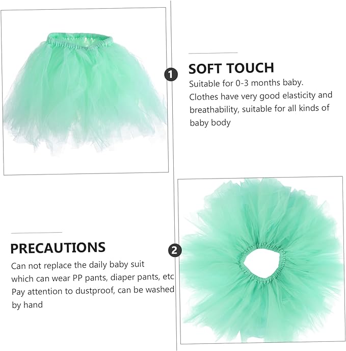 Babymoon Tutu Skirt Newborn Photography Outfit Costume - Green