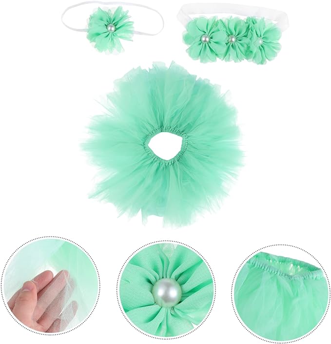 Babymoon Tutu Skirt Newborn Photography Outfit Costume - Green