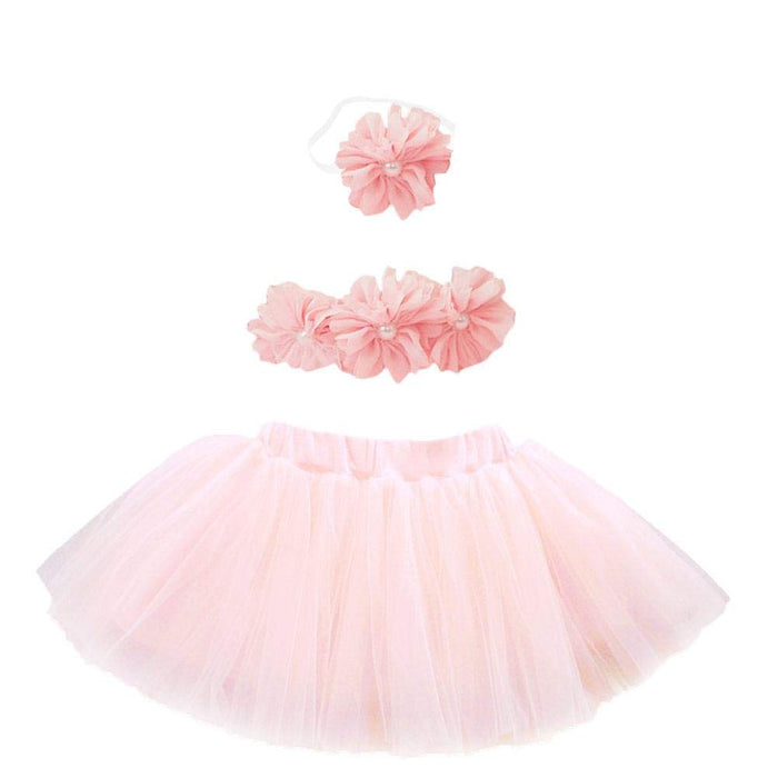 Babymoon Tutu Skirt Newborn Photography Outfit Costume - Peach