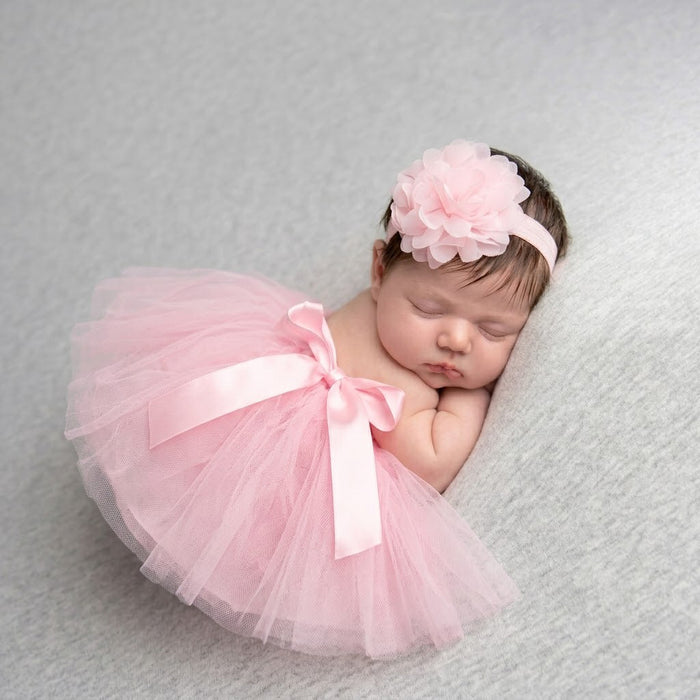 Babymoon Tutu Skirt Newborn Photography Outfit Costume - Pink