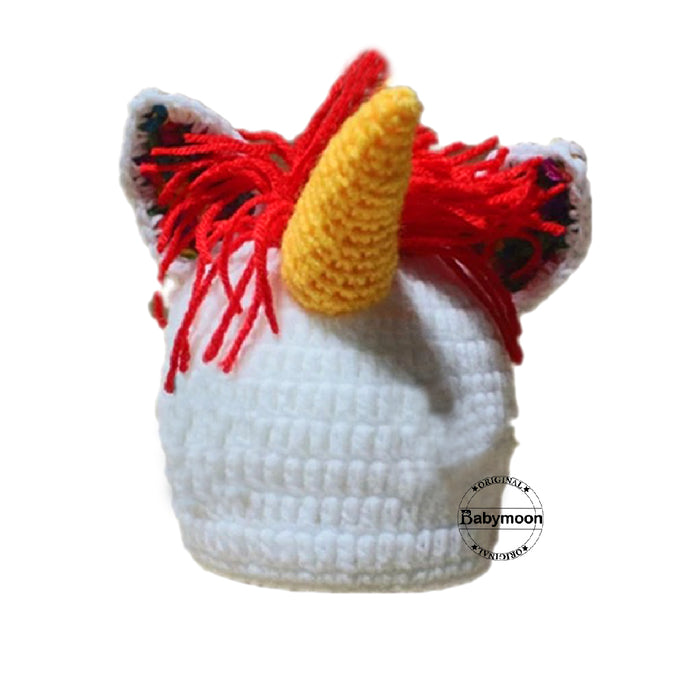 Babymoon Unicorn Cap With Shorts Newborn Photography Crochet Outfit Costume
