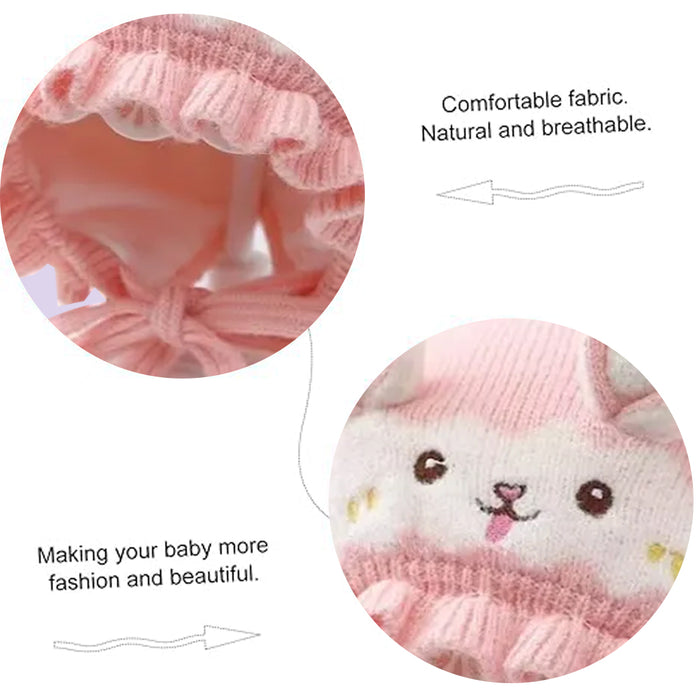 Babymoon Unisex Rabbit Winter Boy’s Girls Kids Cap Hat Baby Headwear | 0-12 M | Pink