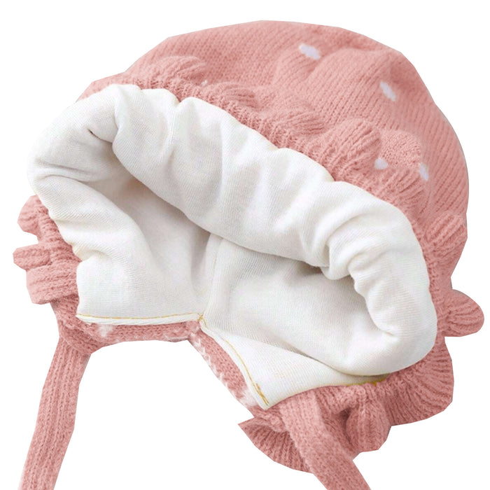 Babymoon Unisex Rabbit Winter Boy’s Girls Kids Cap Hat Baby Headwear | 0-12 M | Pink