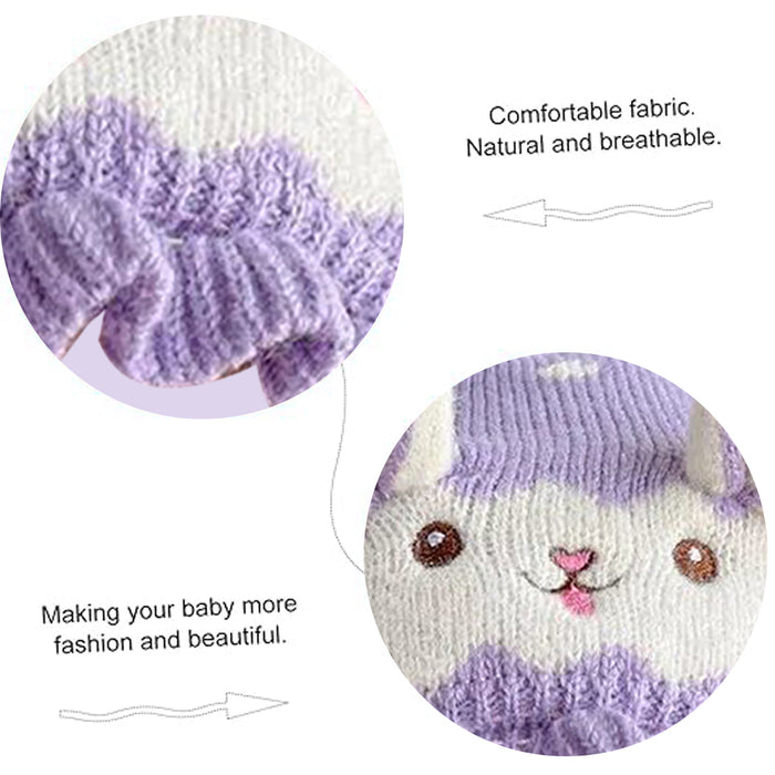 Babymoon Unisex Rabbit Winter Boy’s Girls Kids Cap Hat Baby Headwear | 0-12 M | Purple