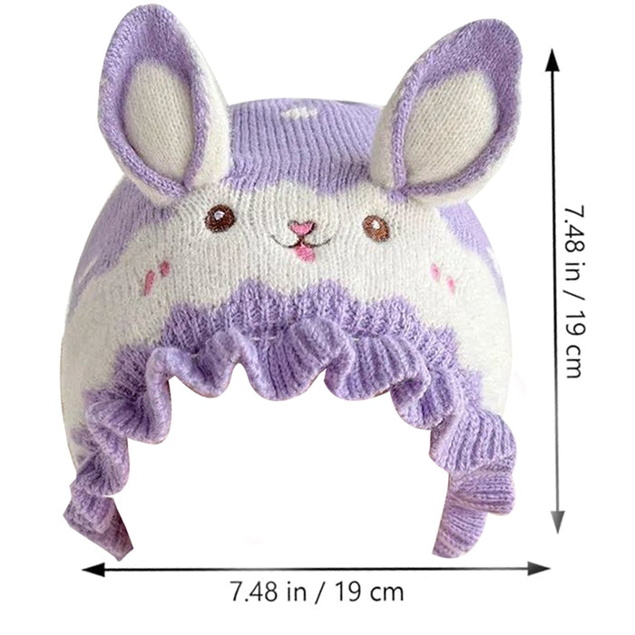Babymoon Unisex Rabbit Winter Boy’s Girls Kids Cap Hat Baby Headwear | 0-12 M | Purple