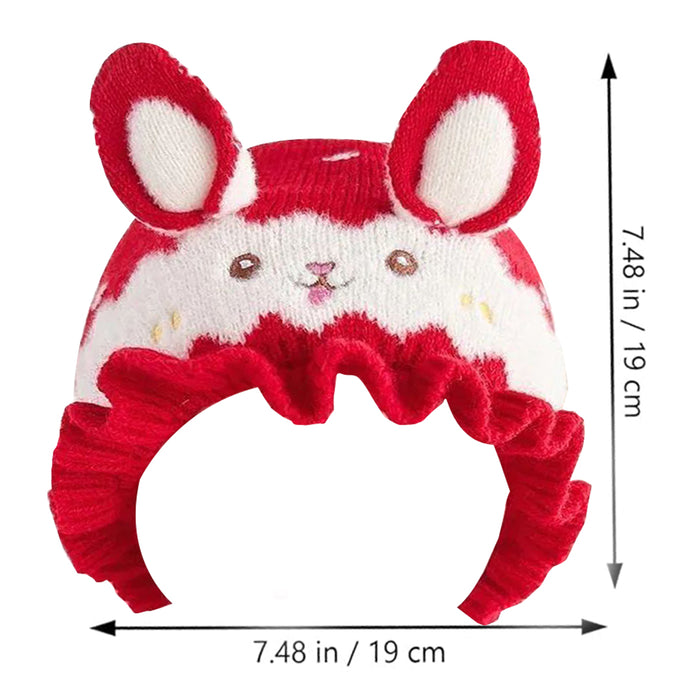 Babymoon Unisex Rabbit Winter Boy’s Girls Kids Cap Hat Baby Headwear | 0-12 M | Red
