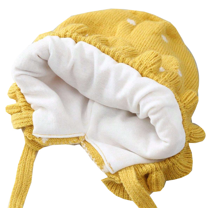 Babymoon Unisex Rabbit Winter Boy’s Girls Kids Cap Hat Baby Headwear | 0-12 M | Yellow