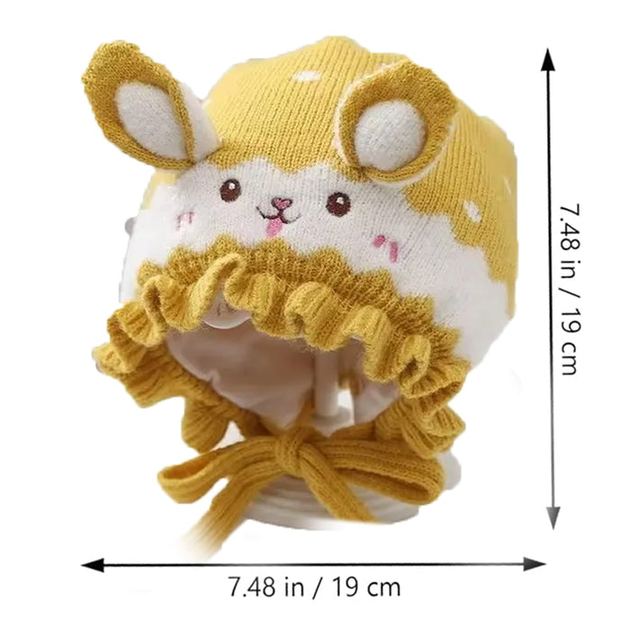 Babymoon Unisex Rabbit Winter Boy’s Girls Kids Cap Hat Baby Headwear | 0-12 M | Yellow