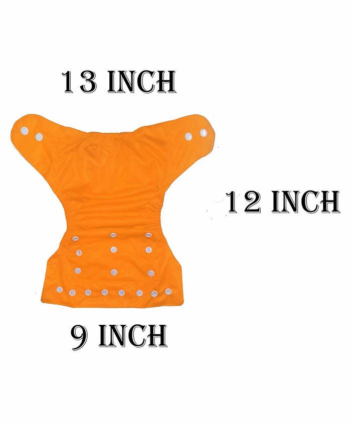 Babymoon Washable & Reusable Cloth Diaper Pocket With Bamboo Charcoal Insert - Pack of 4