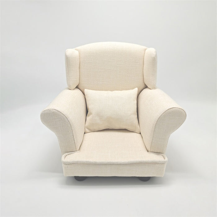 Babymoon Wooden Auxiliary Chair Sofa | Baby Photoshoot Props | White