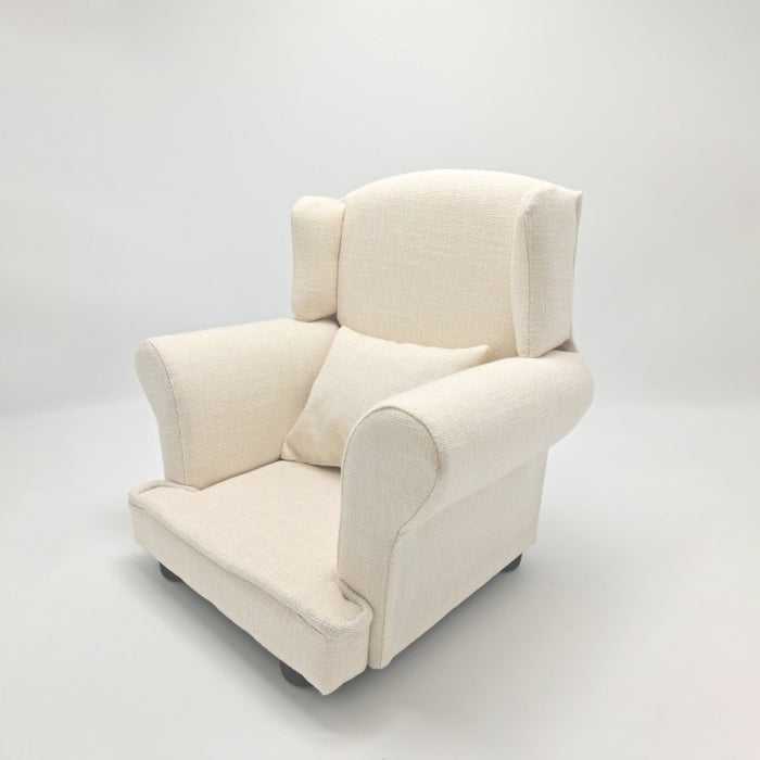 Babymoon Wooden Auxiliary Chair Sofa | Baby Photoshoot Props | White