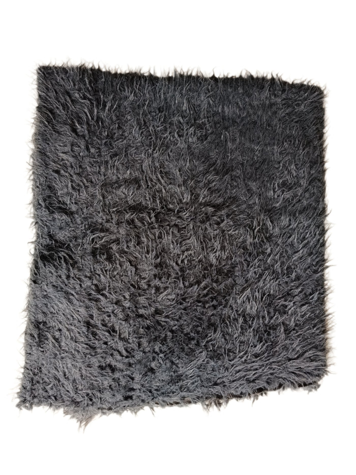 Babymoon Wool Fur Blanket Rugs Fur | 6*3 Feet | Dark Grey
