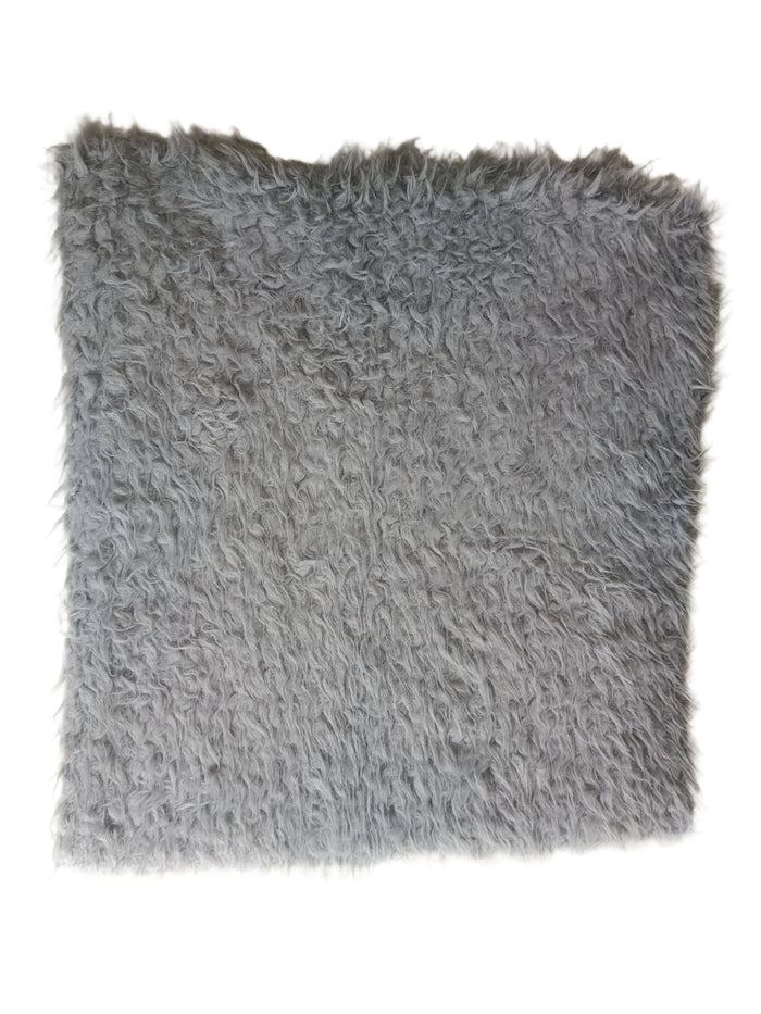 Babymoon Wool Fur Blanket Rugs Fur | 6*3  Feet | Light Grey
