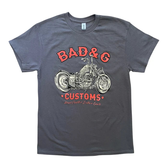 BAD&G Customs "Hand Crafted" Graphic Tee - Charcoal Gray