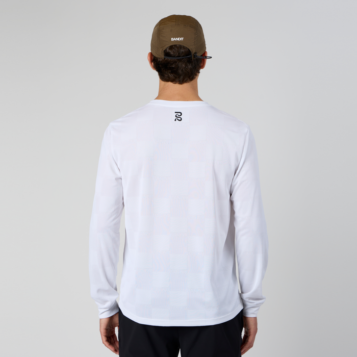 Bandit Cheque Jacquard Long Sleeve - Unisex, White