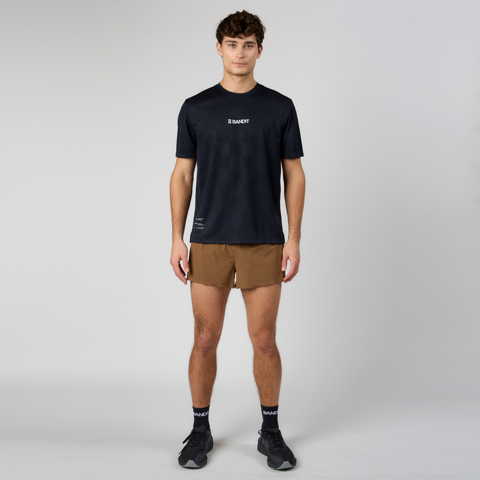 Bandit Cheque Jacquard Tee - Unisex, Black