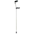 Bariatric Crutches: single elbow crutch on a plain background with an ergonomic handle, adjustable height and open cuff.