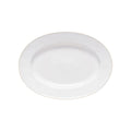 Beja White and Cream Stoneware Oval Platter — overall form and detail