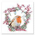 Bird in Wreath Paper Luncheon Napkins