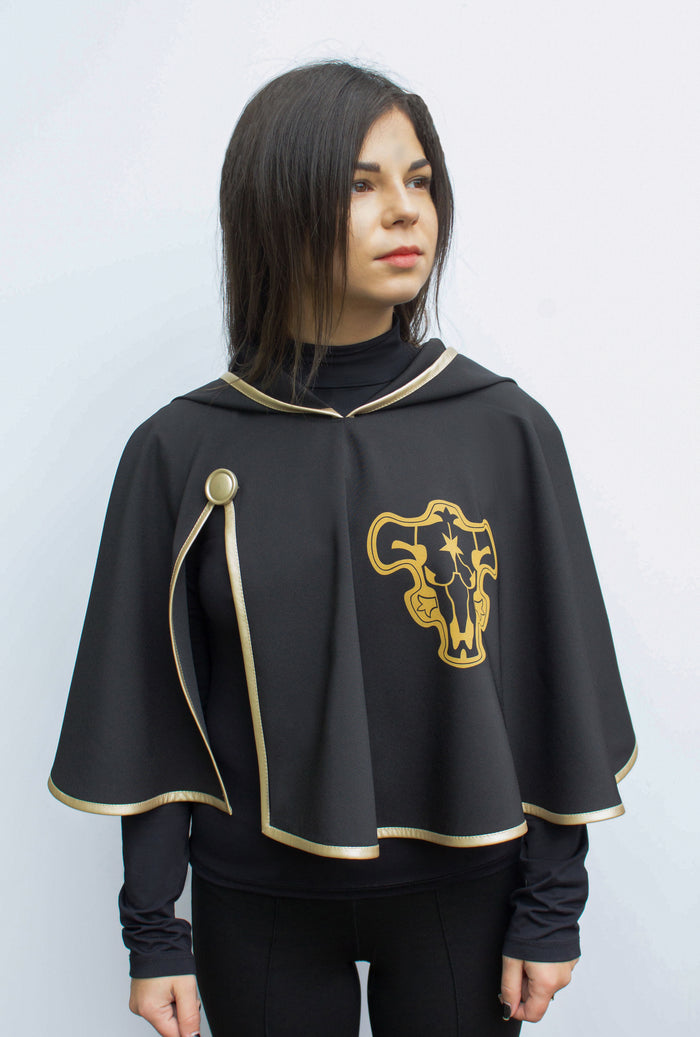 Black Bull Squad Cape – Cosplay Cape with Golden Edging