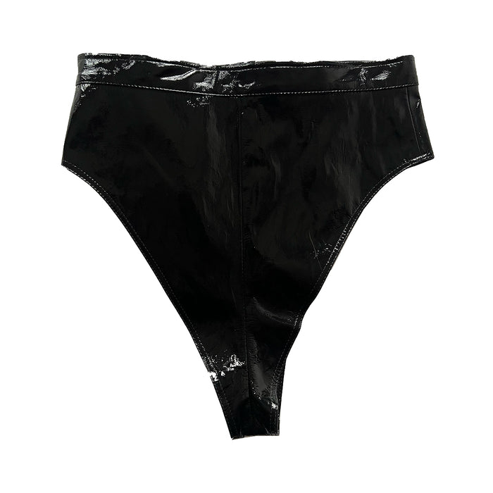 Patent Lambskin Zip Panty