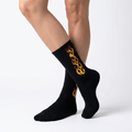 -BLACK/YELLOW FLAME- FIRE 2.0 SOCKS-