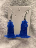 Blue Lighthouse Resin Earrings