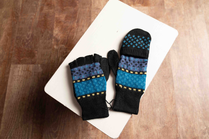 Blue Meadow Lined Alpaca Convertible Glitten