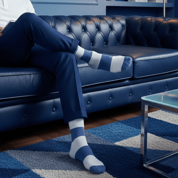 -Bombay Grey & White Stripe Bamboo- Monochrome Master-