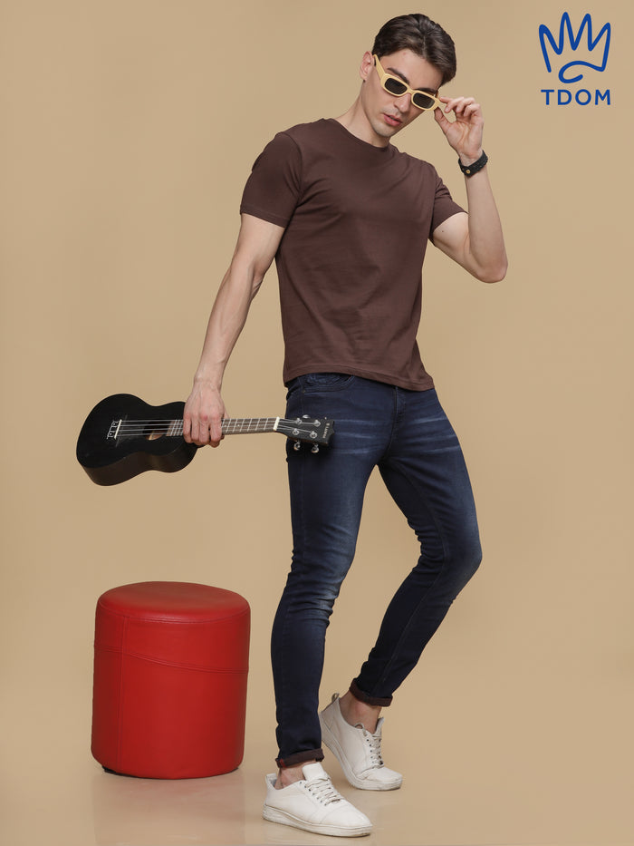 Brown Round Neck Tshirt