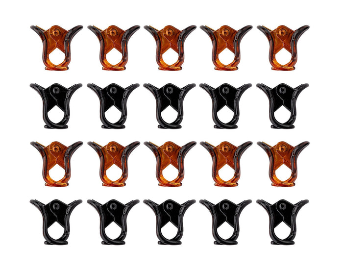 Brushworks Mini Claw Clips - 20 Pack