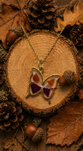 Butterfky Neclace with broken seaglass
