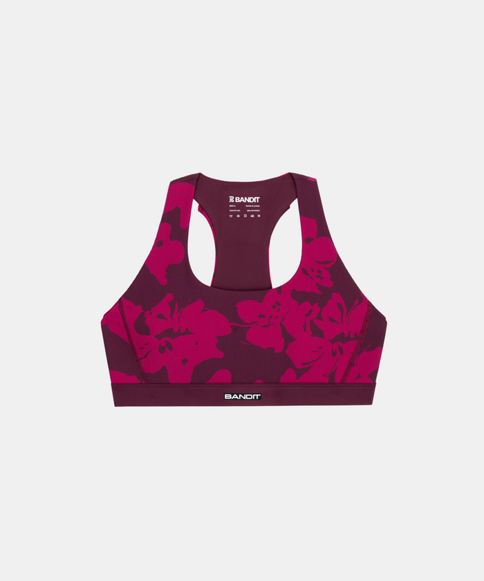 Cadence™ Scoop Neck Run Bra - Fleura, Fig / Berry