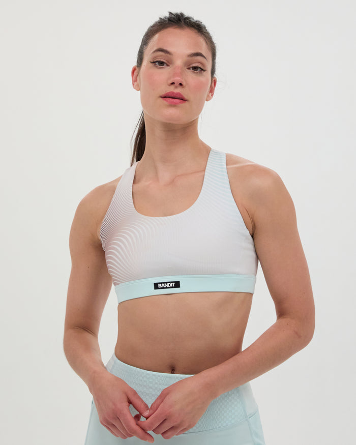 Bottom Hem###Blocked in Stamina™ creating a textural and visual contrast