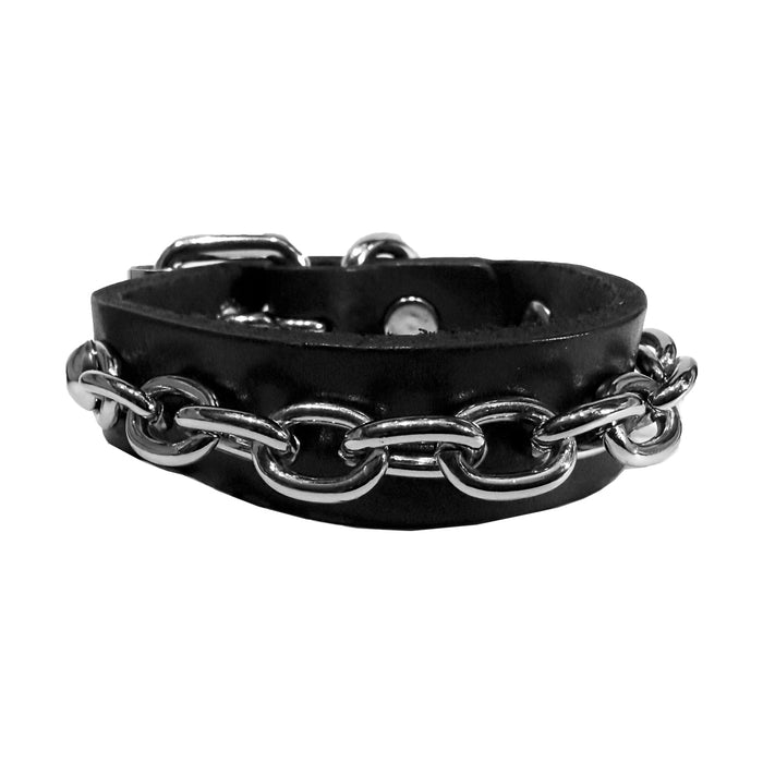 CHAIN Leather Cuff