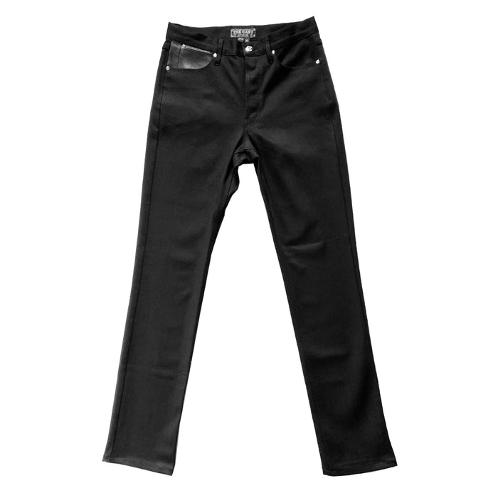 CIG - MENS STRAIGHT LEG BLACK DENIM JEANS