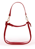 Clara Clear Purse - Crimson
