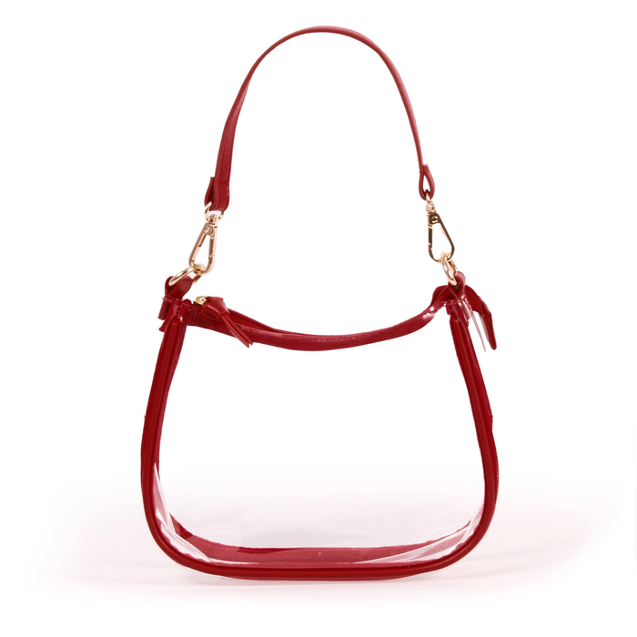 Clara Clear Purse - Crimson