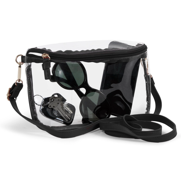 Clear Sling Purse - Black