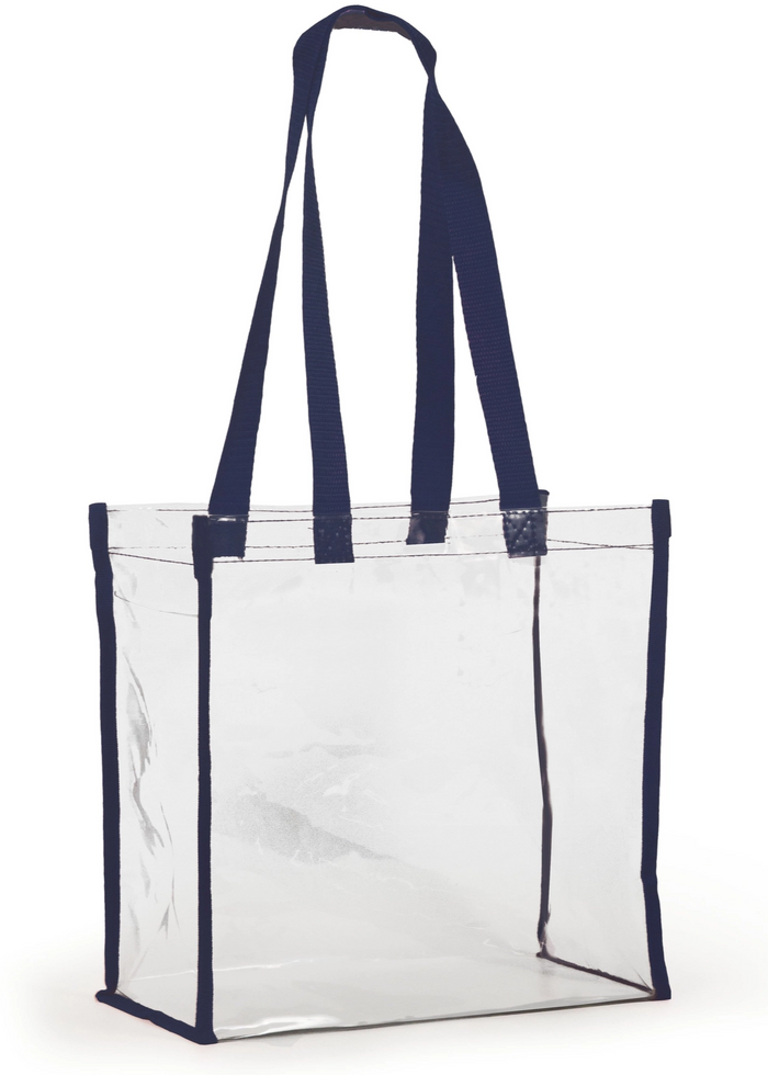 Clear Stadium Tote - Navy