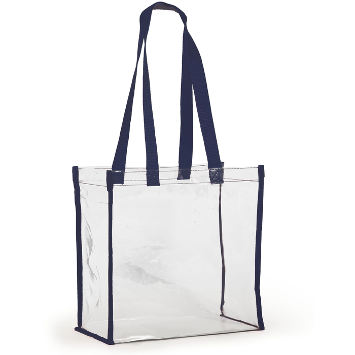 Clear Stadium Tote - Navy