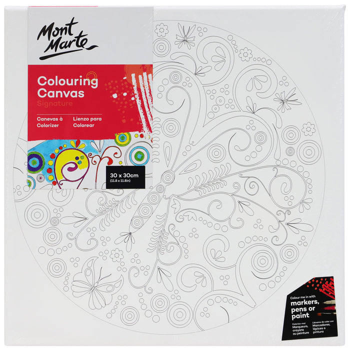 Colouring Canvas Signature 30 x 30cm (11.8 x 11.8in) -  Butterfly Garden