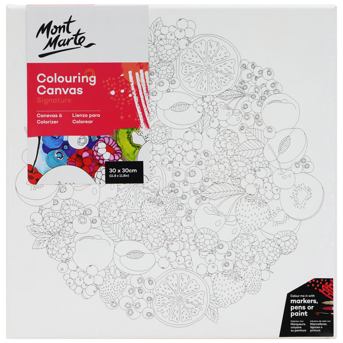 Colouring Canvas Signature 30 x 30cm (11.8 x 11.8in) -  Fruit Medley